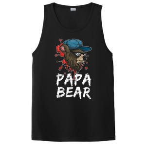 Fathers Day Animal Family Dad Funny Sunglasses Papa Bear Great Gift PosiCharge Competitor Tank