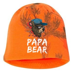 Fathers Day Animal Family Dad Funny Sunglasses Papa Bear Great Gift Kati - Camo Knit Beanie