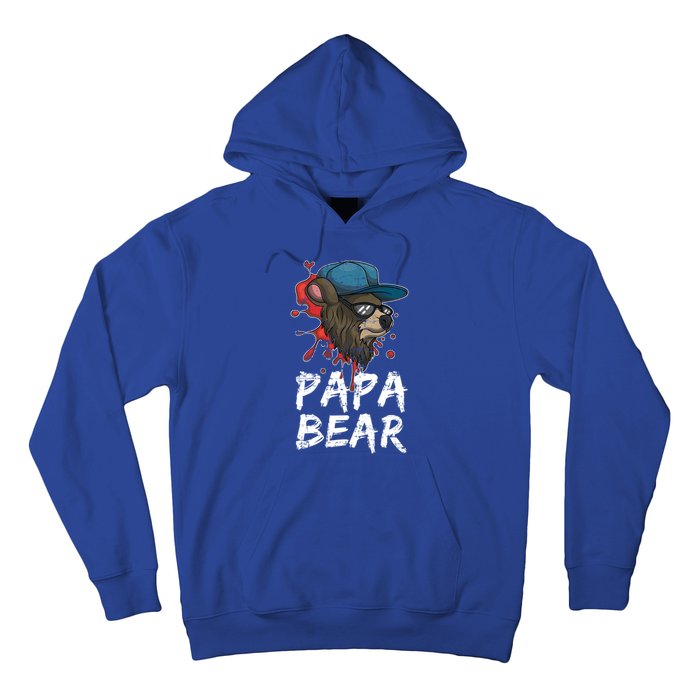 Fathers Day Animal Family Dad Funny Sunglasses Papa Bear Great Gift Hoodie