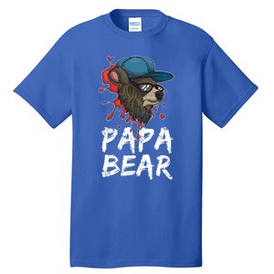 Fathers Day Animal Family Dad Funny Sunglasses Papa Bear Great Gift Tall T-Shirt