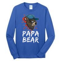 Fathers Day Animal Family Dad Funny Sunglasses Papa Bear Great Gift Tall Long Sleeve T-Shirt