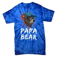 Fathers Day Animal Family Dad Funny Sunglasses Papa Bear Great Gift Tie-Dye T-Shirt