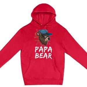 Fathers Day Animal Family Dad Funny Sunglasses Papa Bear Great Gift Premium Pullover Hoodie