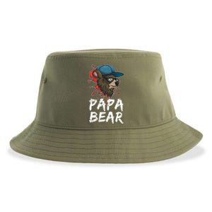 Fathers Day Animal Family Dad Funny Sunglasses Papa Bear Great Gift Sustainable Bucket Hat