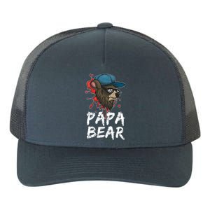 Fathers Day Animal Family Dad Funny Sunglasses Papa Bear Great Gift Yupoong Adult 5-Panel Trucker Hat