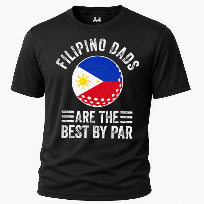 Filipino Dads Are The Best By Par Philippines Flag Golf Dad Cooling Performance Crew T-Shirt
