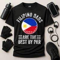 Filipino Dads Are The Best By Par Philippines Flag Golf Dad Cooling Performance Crew T-Shirt