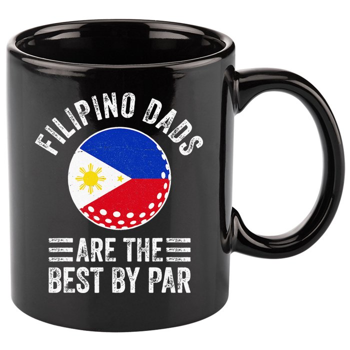 Filipino Dads Are The Best By Par Philippines Flag Golf Dad 11oz C Handle Ceramic Mug