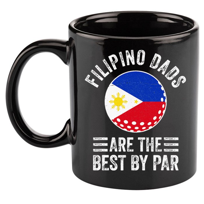 Filipino Dads Are The Best By Par Philippines Flag Golf Dad 11oz C Handle Ceramic Mug