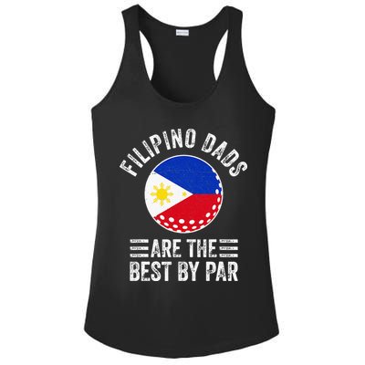 Filipino Dads Are The Best By Par Philippines Flag Golf Dad Ladies PosiCharge Competitor Racerback Tank