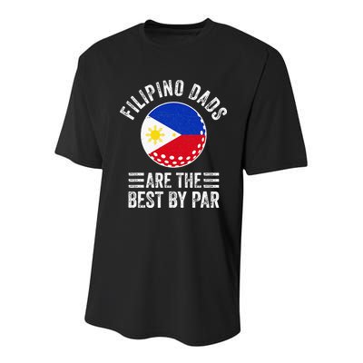 Filipino Dads Are The Best By Par Philippines Flag Golf Dad Youth Performance Sprint T-Shirt