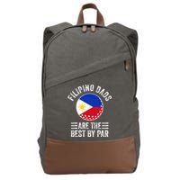 Filipino Dads Are The Best By Par Philippines Flag Golf Dad Cotton Canvas Backpack