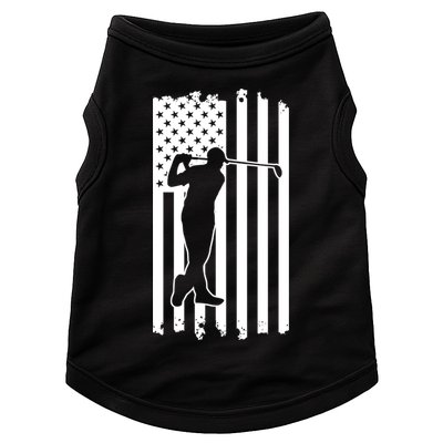 Father's Day American Flag Golf Club Swing Dad Gift Golf Dad Doggie Tank