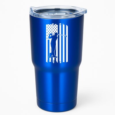 Father's Day American Flag Golf Club Swing Dad Gift Golf Dad Tumbler