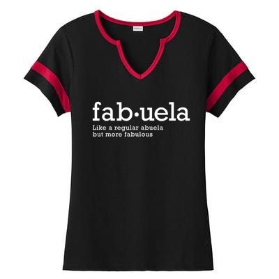 Fabuela Definition Abuela Grandma Ladies Halftime Notch Neck Tee