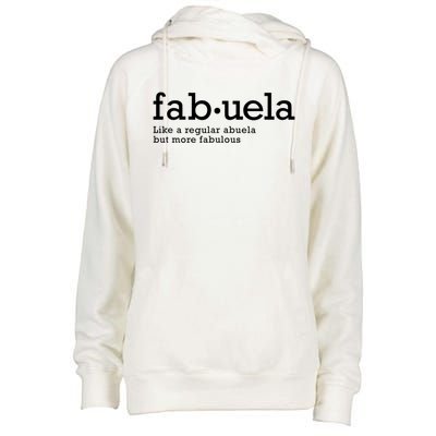 Fabuela Definition Abuela Grandma Womens Funnel Neck Pullover Hood