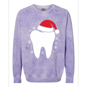 Funny Dental Assistant Christmas Tooth Dentist Gift Colorblast Crewneck Sweatshirt