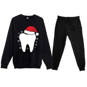 Funny Dental Assistant Christmas Tooth Dentist Gift Premium Crewneck Sweatsuit Set