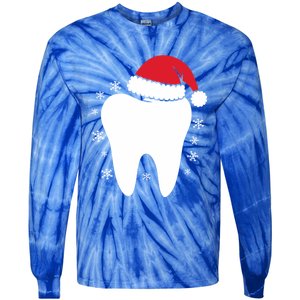 Funny Dental Assistant Christmas Tooth Dentist Gift Tie-Dye Long Sleeve Shirt