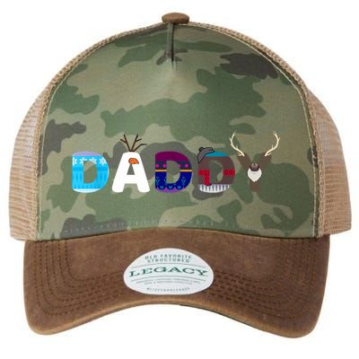 Frozen Dad And Mom Birthday Daddy Family Party Snowman Legacy Tie Dye Trucker Hat