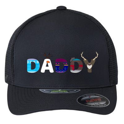 Frozen Dad And Mom Birthday Daddy Family Party Snowman Flexfit Unipanel Trucker Cap