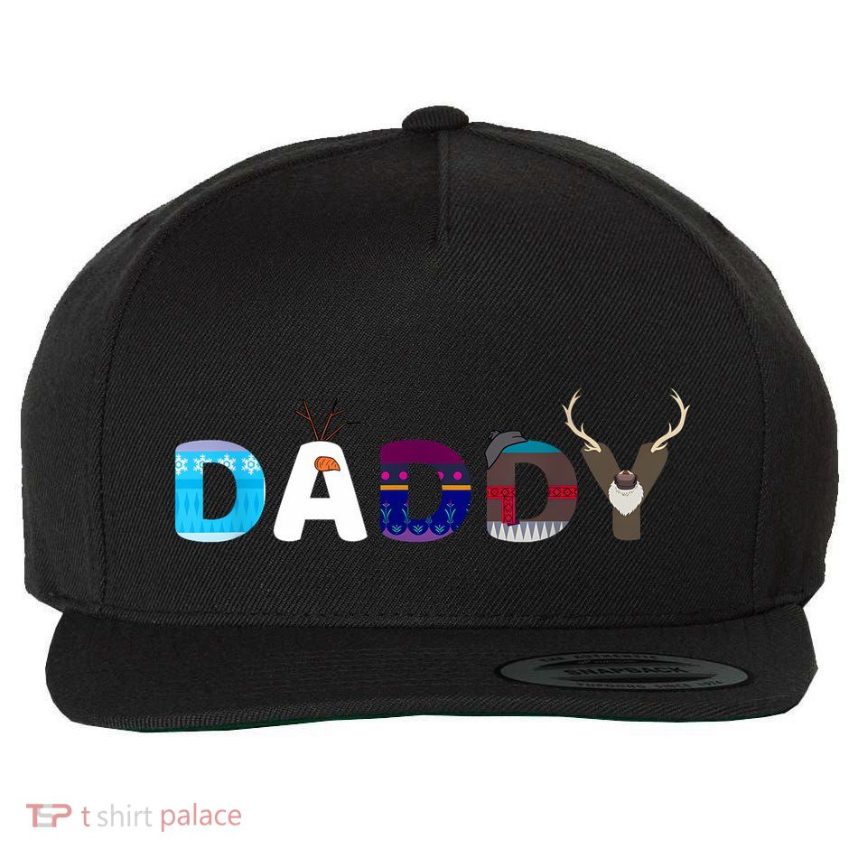 Frozen Dad And Mom Birthday Daddy Family Party Snowman Wool Snapback Cap