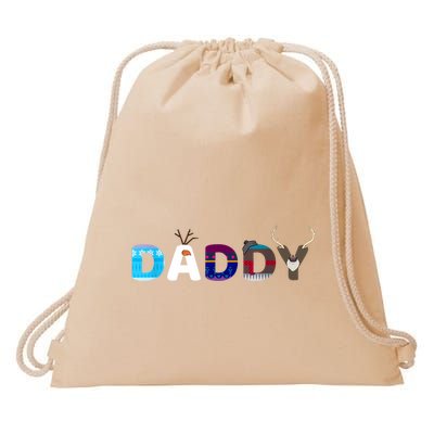 Frozen Dad And Mom Birthday Daddy Family Party Snowman Drawstring Bag