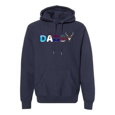 Frozen Dad And Mom Birthday Daddy Family Party Snowman Premium Hoodie