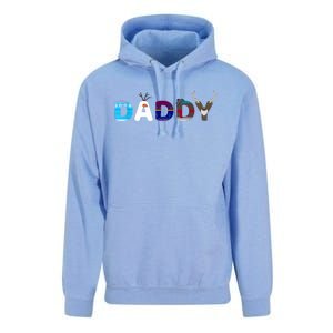 Frozen Dad And Mom Birthday Daddy Family Party Snowman Unisex Surf Hoodie