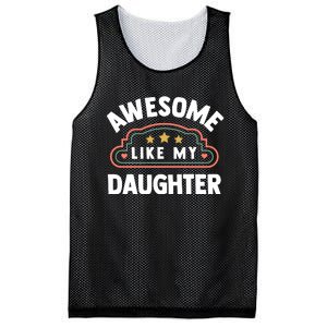 Fathers Day Awesome Like My Daughter Mesh Reversible Basketball Jersey Tank