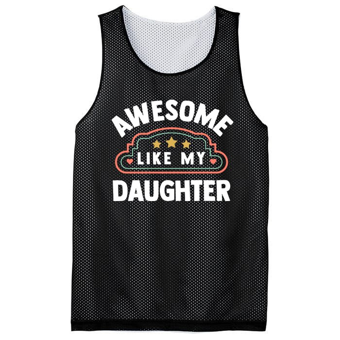 Fathers Day Awesome Like My Daughter Mesh Reversible Basketball Jersey Tank