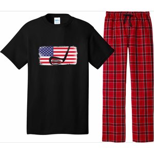 Father's Day American Flag Golf Gift Golf Dad Pajama Set