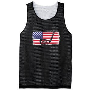 Father's Day American Flag Golf Gift Golf Dad Mesh Reversible Basketball Jersey Tank