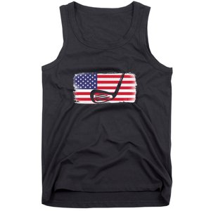 Father's Day American Flag Golf Gift Golf Dad Tank Top