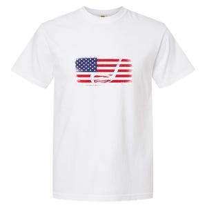 Father's Day American Flag Golf Gift Golf Dad Garment-Dyed Heavyweight T-Shirt