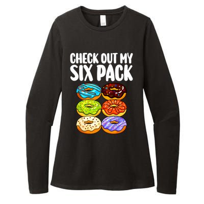 Funny Donut Art For Women Doughnut Lover Gym Six Pack Womens CVC Long Sleeve Shirt