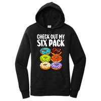 Funny Donut Art For Women Doughnut Lover Gym Six Pack Women's Pullover Hoodie