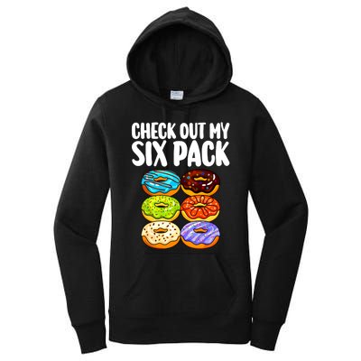 Funny Donut Art For Women Doughnut Lover Gym Six Pack Women's Pullover Hoodie