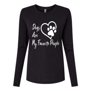 Funny Dogs Are My Favorite People Gift Meaningful Gift Womens Cotton Relaxed Long Sleeve T-Shirt