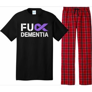 Fuck Detia Awareness Gift Purple Ribbon Support Warrior Gift Pajama Set