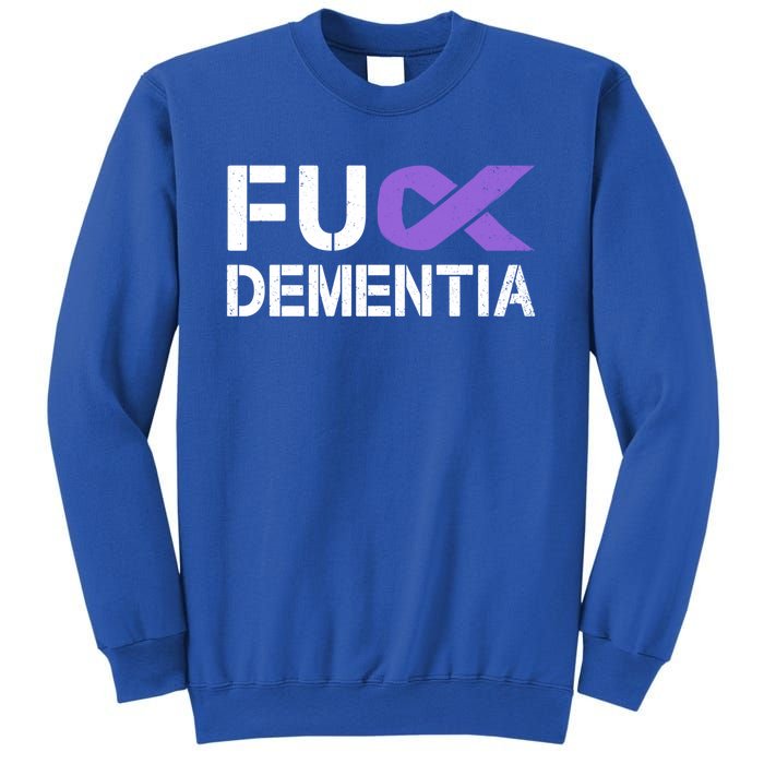 Fuck Detia Awareness Gift Purple Ribbon Support Warrior Gift Sweatshirt