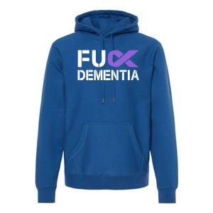 Fuck Detia Awareness Gift Purple Ribbon Support Warrior Gift Premium Hoodie