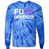 Fuck Detia Awareness Gift Purple Ribbon Support Warrior Gift Tie-Dye Long Sleeve Shirt