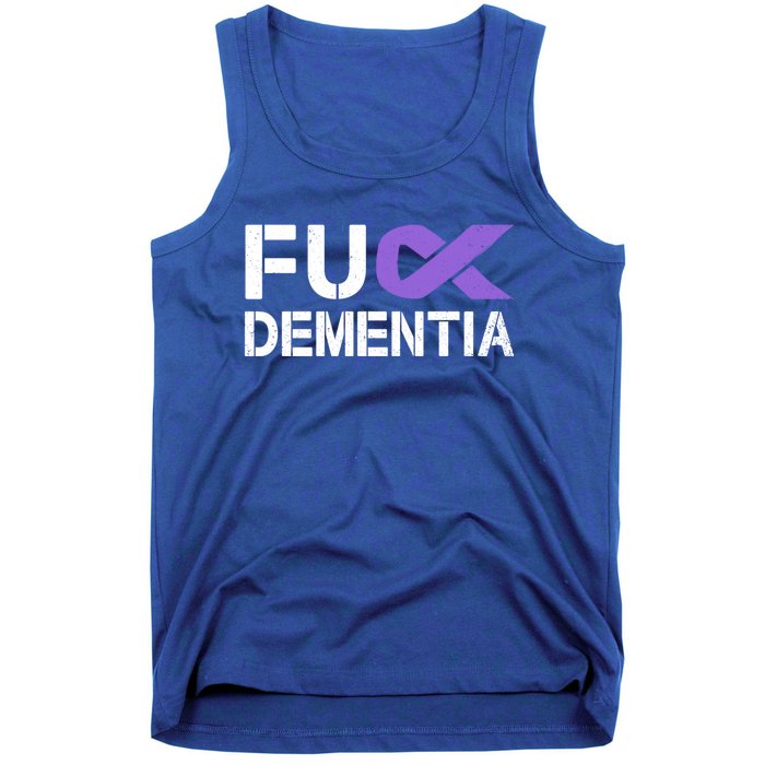 Fuck Detia Awareness Gift Purple Ribbon Support Warrior Gift Tank Top