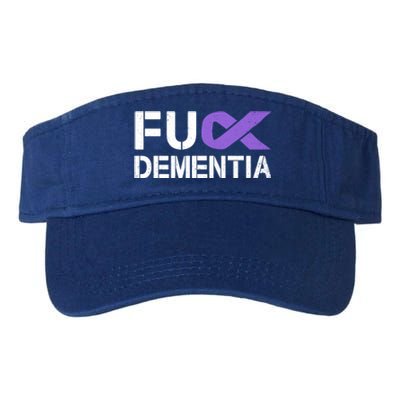 Fuck Detia Awareness Gift Purple Ribbon Support Warrior Gift Valucap Bio-Washed Visor