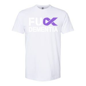 Fuck Detia Awareness Gift Purple Ribbon Support Warrior Gift Softstyle CVC T-Shirt