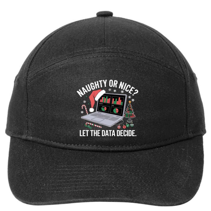 Funny Data Analyst Christmas Pun For Data Nerds Funny Gift 7-Panel Snapback Hat