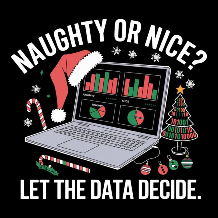 Funny Data Analyst Christmas Pun For Data Nerds Funny Gift 7-Panel Snapback Hat