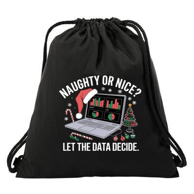 Funny Data Analyst Christmas Pun For Data Nerds Funny Gift Drawstring Bag
