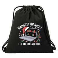 Funny Data Analyst Christmas Pun For Data Nerds Funny Gift Drawstring Bag